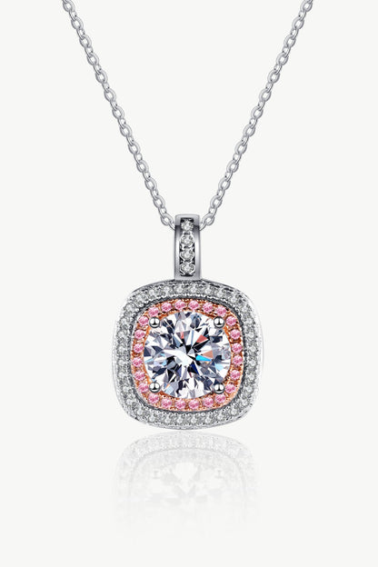 Adored Moissanite Geometric Pendant Necklace