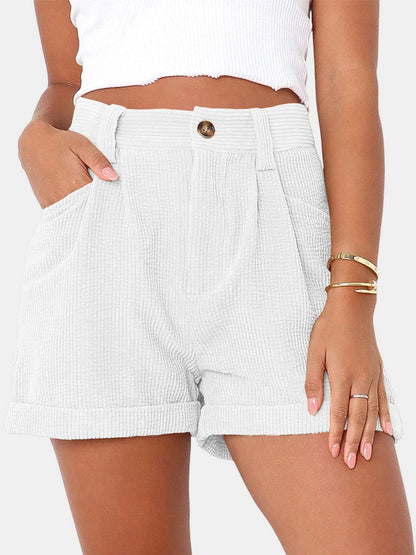 Full Size High Waist Shorts with Pockets