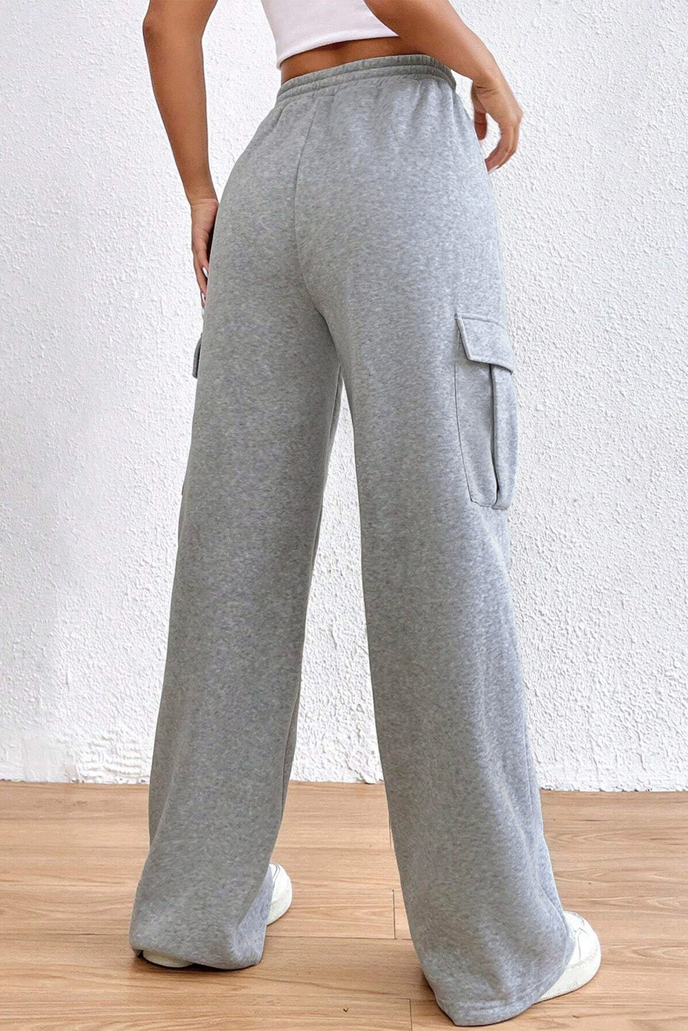 Drawstring High Waist Pants