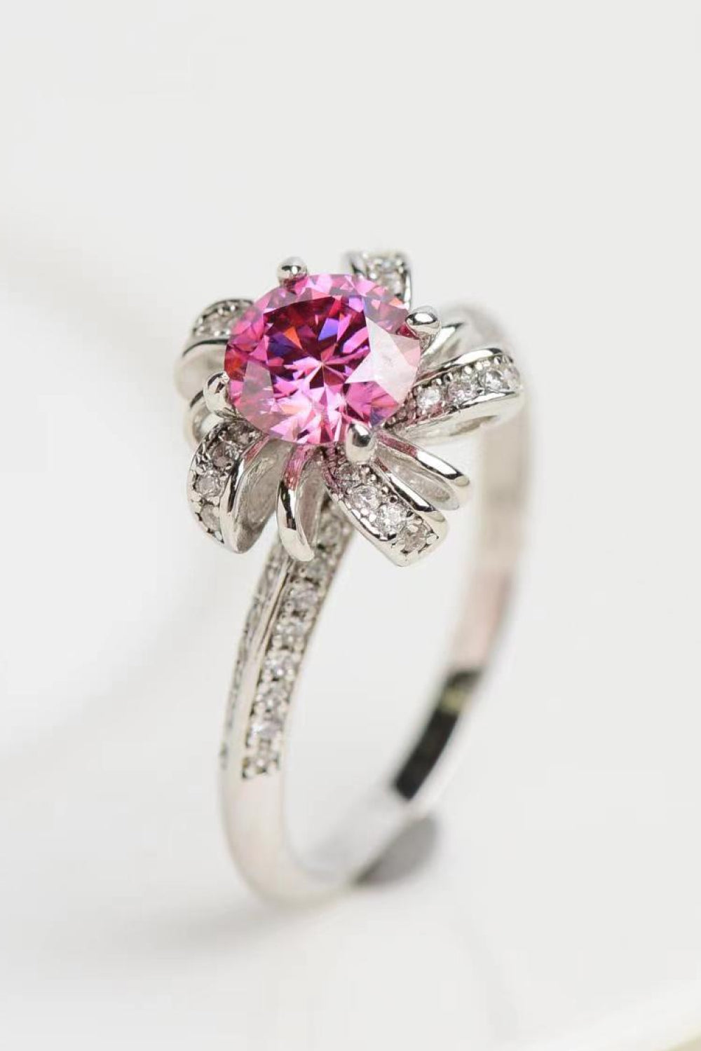 1 Carat Moissanite Flower-Shaped Ring