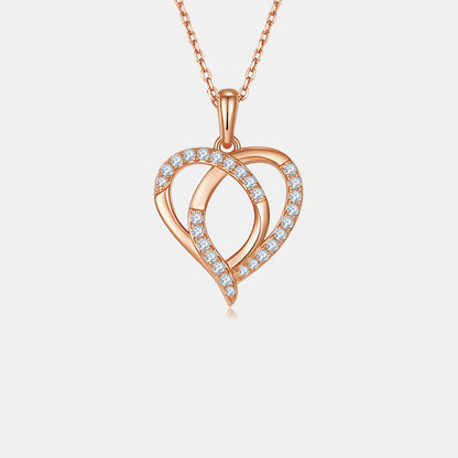 Moissanite 925 Sterling Silver Heart Shape Necklace