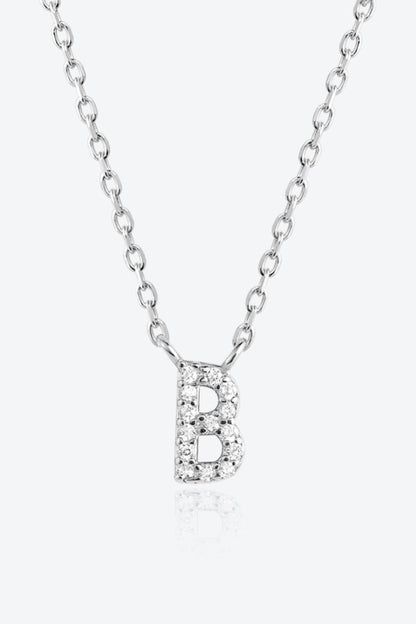 A To F Zircon 925 Sterling Silver Necklace